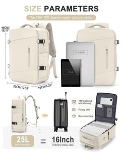 <span class=keywords><strong>Mochila</strong></span> USB antirrobo resistente al agua de gran capacidad para <span class=keywords><strong>mujer</strong></span> <span class=keywords><strong>Mochila</strong></span> de <span class=keywords><strong>cabina</strong></span> compatible con EasyJet Ryanair Oxford - Product Image 4