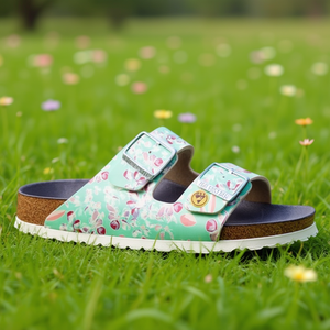 รองเท้า Birkenstock รุ่น Arizona ESD สีฟลาวเวอร์ฟิลด์มิ้นท์ ไซส์ 38 มาตรฐานความปลอดภัย EN 61340 สำหรับการออกกำลังกาย BIRKO FLOR - Product Image 3