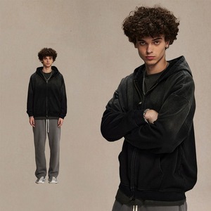 เสื้อมีฮู้ดผ้าเทอร์รี่สำหรับผู้ชายเสื้อสเวตเตอร์แบบกดความร้อนสำหรับงานพิมพ์ดิจิตอล - Product Image 3