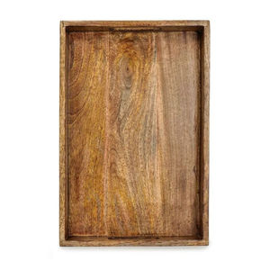 Plateau à dessert de table classique en bois d'acacia de qualité supérieure avec finition en bois brun naturel Plateau rectangulaire pour les fournisseurs de cuisine à domicile - Product Image 1