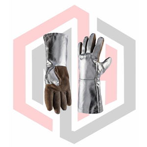 Gants de soudage de sécurité en cuir aluminisé, résistants à la chaleur et à la déchirure, anti-coupure, respirants, sans silicone, à bas prix, très vendus - Product Image 4