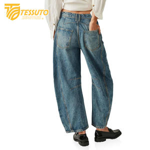 กางเกงยีนส์เอวสูงของผู้หญิงกางเกงยีนส์เอวสูงมีสไตล์ - Product Image 3