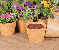 Pot Tanam Lantai TrueCoirs 4 Inch Coco Coir Terlaris, Tebal 4mm, Gaya Kontemporer untuk Bibit Tanaman Rumah, AS