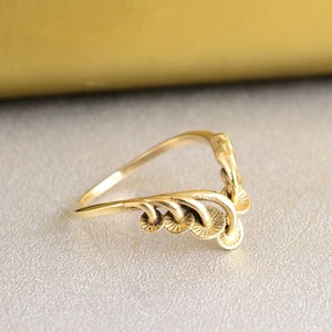 À la mode Super brillant Anti-allergique Non-ternissement 18k plaqué or champignon bague en laiton massif pour les femmes pour les mariages prix de gros - Product Image 6