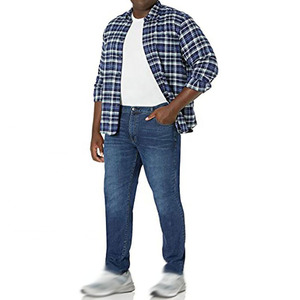 Pantalones Vaqueros de Mezclilla para Hombre, Estilo Moderno y Elegante, Tejido de Punto Transpirable, Pantalones Vaqueros Ajustados para Hombre - Product Image 1