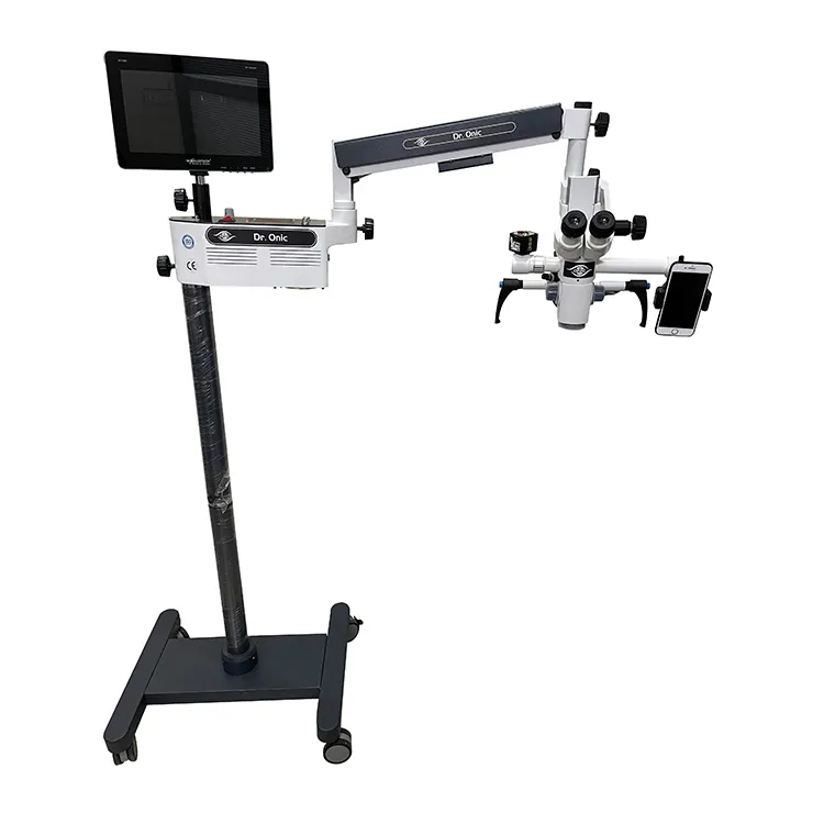 フロアスタンドポータブルEnt操作顕微鏡3ステップズーム0-180度傾斜双眼鏡チューブ (デジタルカメラ付き)