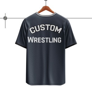 T-shirt de lutte personnalisé pour homme 2026, sublimation, extensible, vêtements de lutte, arts martiaux - Product Image 4