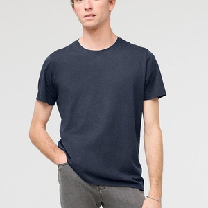 Camiseta informal de manga corta de algodón con cuello redondo de alta calidad para hombre, ajuste Regular con tela de punto con estampado de logotipo personalizado - Product Image 2