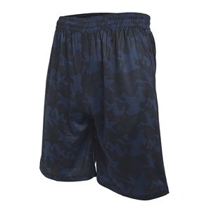 Short de basket-ball pour hommes et enfants OEM polyester sublimé motif solide prix bon marché - Product Image 2