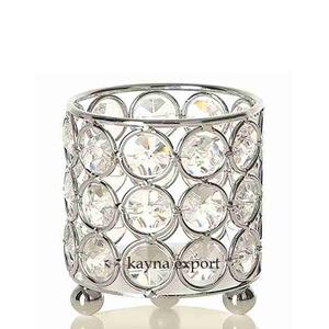 Hermoso candelabro votivo Chapado en cobre decorativo cristal metal chapado en oro votivo para luz de té a precio barato - Product Image 6