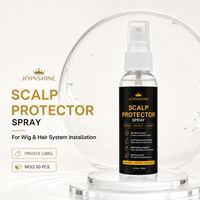 Spray protecteur du cuir chevelu à séchage rapide, barrière cutanée pour l'installation de perruques en dentelle et de systèmes capillaires, marque privée, faible MOQ