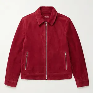 suede jacket OEM Custom Winter Jackets Wholesale Men suede fabric jacket top quality 2024