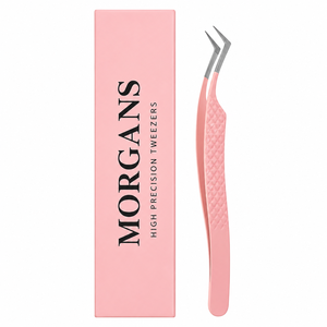 Pinzas para Pestañas de Acero Inoxidable de Alta Precisión MORGANS MI-ET-0001 10mm, Empaque en Caja Rosa, Punta Suave - Product Image 4