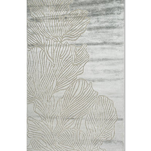 Tapis en soie de bambou et Zari noué à la main bleu azalée, motif floral classique, grand rectangle, tapis de salon pour usage domestique Aibz-1041 - Product Image 1