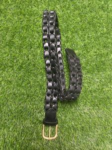 Cinturón de piel auténtica de estilo informal para hombre, logotipo personalizado, venta al por mayor, accesorios de piel tejida con hebilla, trenzado de lujo para hombre y mujer - Product Image 2