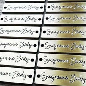 Saco De Vestuário Personalizado Acessórios placa OEM ouro Metal Marca Logotipo Vestuário Etiqueta Name tag Marcas de vestuário - Product Image 2