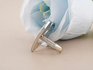 2024 nuevo diseñador elaborado en plata de ley 925 corte corazón Leb Grown Diamond Solitaire Ring para mujeres con claridad Vvs - Product Image 3