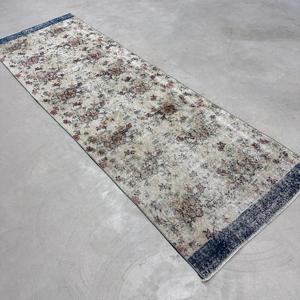 Turkish <b>Runner</b> <b>Rug</b> 2.9x9.1 ft, Gray Blue Moroccan <b>Rug</b> Wool - Product Image 3