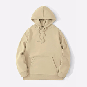 Sweat-shirt à capuche gris pour homme, coupe classique, en coton French Terry, pull décontracté avec poche, vêtement d'automne - Product Image 5