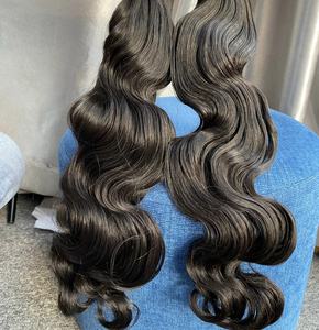 Extensiones de cabello chino tejido crudo de alta calidad profesional OEM textura ondulada del cuerpo varias longitudes fabricadas en Vietnam - Product Image 3