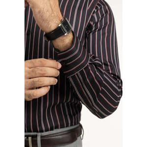 Camisas de Vestir Modernas a Rayas FS-STR25-251, 100% Algodón Popelina, Manga Larga, Casual, Antiarrugas, Tallas 3XL-6XL para Verano y Otoño - Product Image 4