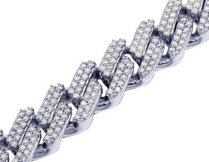 Diseño personalizado especial de alta calidad S925 plata con moissanita diamante redondo cadena cubana para hombres - Product Image 3