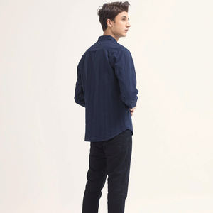 Camisa de algodón informal de alta calidad para hombre, transpirable, cómoda, de Color sólido con cuello levantado, hecha en Pakistán para la temporada de primavera - Product Image 4