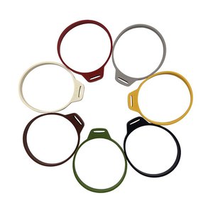 ช้อนซิลิโคนส่วนที่เหลือผลิตภัณฑ์แหวนผู้ถือโลโก้ที่กําหนดเอง Jarware ที่ตักซิลิโคนสําหรับภาชนะเก็บสีเบจ - Product Image 1