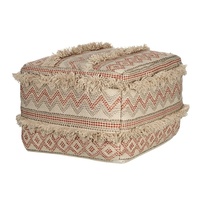 Pouf pliable carré moderne fait main par un designer, avec housse amovible en coton, pour chambre, extérieur et entrée