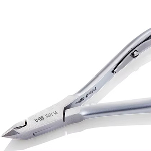 NGHIA C-06 de manucure et pédicure en acier inoxydable de haute qualité Pince à cuticules à ressort unique Boîte en PU plaqué gris pour salons de beauté - Product Image 1