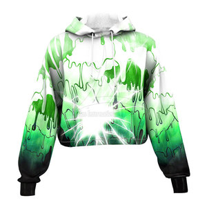 Derniers modèles de sweats à capuche courts en coton/polyester pour l'hiver, décontractés, à manches longues, avec sublimation, couleurs et logo personnalisés, vente en gros - Product Image 4