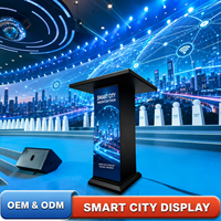 Pantalla LED a Todo Color HD sin Costuras, Señalización Digital, Control por Aplicación Inteligente para Publicidad Personalizada y Presentaciones en Podio