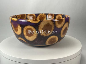 ชามตกแต่งไม้และเรซิ่นสุดหรูสำหรับเสิร์ฟอาหารและผลไม้บนโต๊ะอาหารของคุณ - Product Image 5