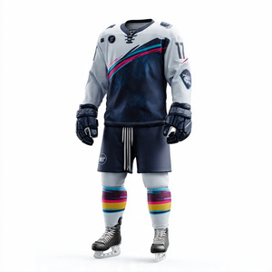 Vêtements de sport, uniformes de hockey sur glace, maillots de hockey par sublimation, ensembles de shorts de hockey sur glace, uniformes de hockey sur glace imprimés - Product Image 2