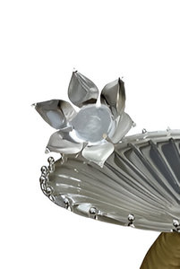 Plato de Metal decorativo de estilo americano de lujo con soporte Patrón sólido Forma irregular Fiestas Vajilla Plato - Product Image 4