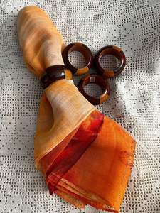 Anneaux de serviette en bois élégants en bois de haute qualité pour votre table - Product Image 6