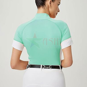 Camisa de Equitación Profesional para Mujer 2026, con Lazos para Corbata, Impermeable, Cortavientos, de Spandex/Poliéster, con Cremallera, para Deportes Ecuestres - Product Image 6