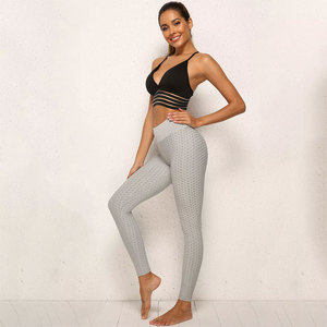 Leggings de yoga à logo personnalisé pour femmes Pantalon d'entraînement à taille haute avec contrôle du ventre pour la course et la gym - Product Image 6