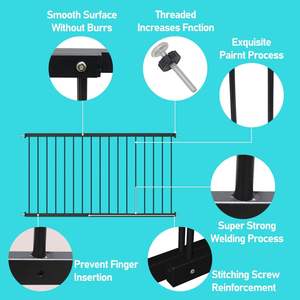 Protège-fenêtre multifonctionnel en métal Protège-enfant pour la maison avec compatibilité avec les tout-petits et les animaux domestiques - Product Image 2