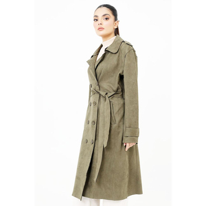 Trench-coat de luxe pakistanais pour femmes, vêtements longs pour dames, trench-coat en laine de saison d'hiver - Product Image 1