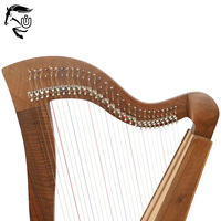 High Quality 34 String Lever Irish Harp Natural Wood Customizable Design OEM/ODM Service Musical Instrument All Colors Available