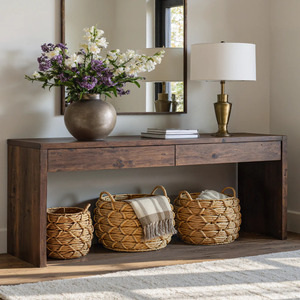 Panier à jacinthe d'eau fait à la main Organisateur de stockage décoratif en gros léger et durable écologique du Vietnam OEM - Product Image 3