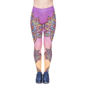 Leggings de fitness pour femmes de haute qualité en nylon spandex avec poches taille moyenne pantalons de sport de gymnastique - Product Image 2