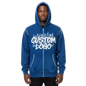 Sweat à capuche unisexe High Streetwear noir, coupe droite, avec logo 3D en mousse personnalisé, 100% coton, collection 2026 - Product Image 3