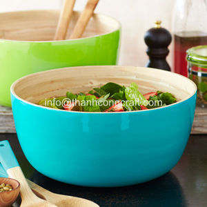 Bols en bambou filé, bambou coloré 100% Vietnam produits de cuisine personnalisés taille personnalisée couleur personnalisée forme ronde - Product Image 4