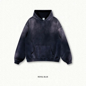 High Quality Acid Wash <b>Hoodies</b> and Sweat Shirt Male & Female <b>Couple</b> Fashion Brand Loose Fit Drop Shoulder Hoodie - Product Image 6