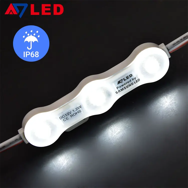 핫 세일 방수 사출 5 년 보증 led 모듈 DC12V 한국 SMD 2835 IP68 3 모듈 LED 광고 기호 상자