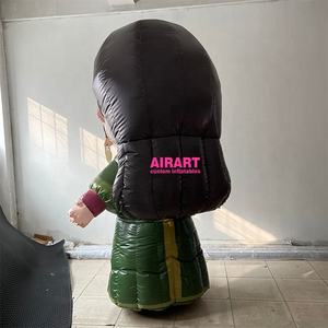 Modèle de poupée ethnique <span class=keywords><strong>gonflable</strong></span> géante, ballon <span class=keywords><strong>gonflable</strong></span> de mascotte de <span class=keywords><strong>femme</strong></span> de dessin animé de scène de fête de mariage pour la publicité - Product Image 4