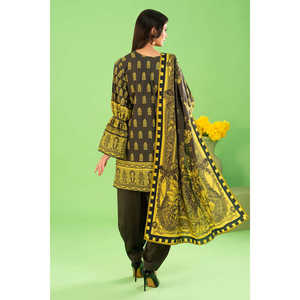 Conjunto de Traje de Lino y Algodón Estampado de 3 Piezas para Mujer con Dupatta WNS-52032 - Product Image 2