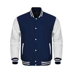 Chaqueta Universitaria de Béisbol Personalizada OEM con Mangas de Cuero, Ropa Perfecta para la Temporada de Invierno - Product Image 1